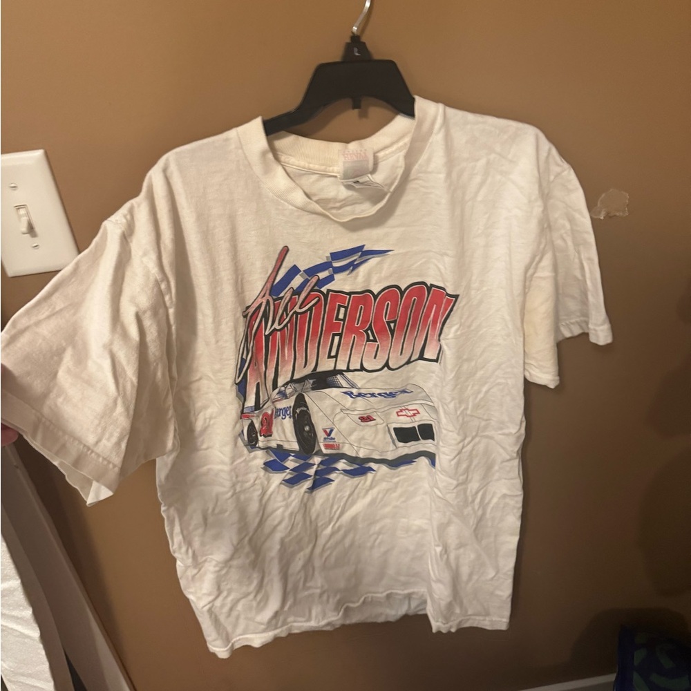 Signed Alex Anderson White Racing Graphic Tee